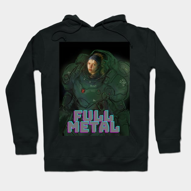 Full metal babe Hoodie by Rene Martin